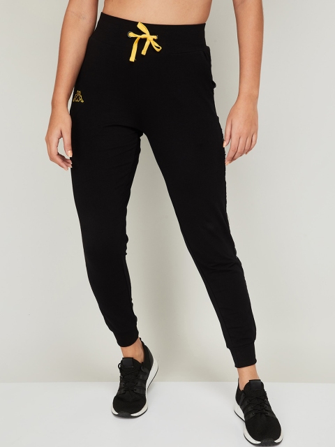 

Kappa Women Black Brand Logo Printed Joggers
