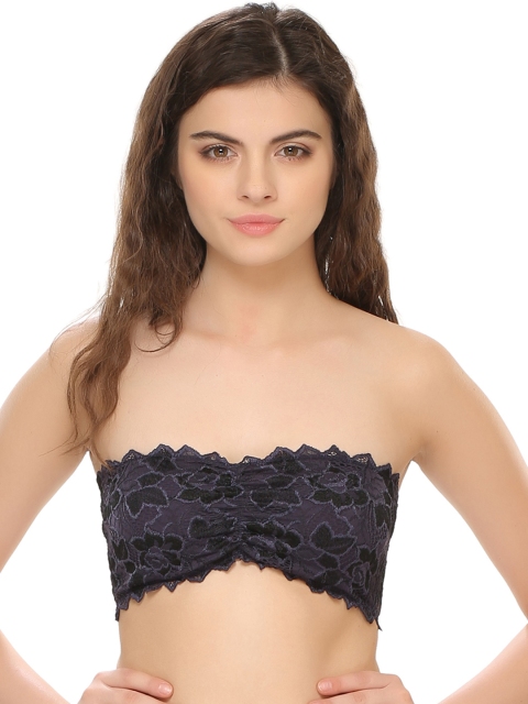 

Clovia Purple Sheer Lace Tube Bra BR0111C15