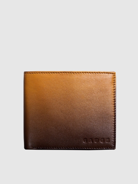 

Gauge Machine Men Yellow & Brown Solid Two-Fold Wallet