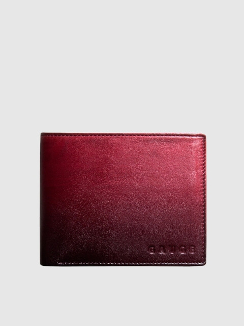 

Gauge Machine Men Maroon Two Fold Leather Wallet