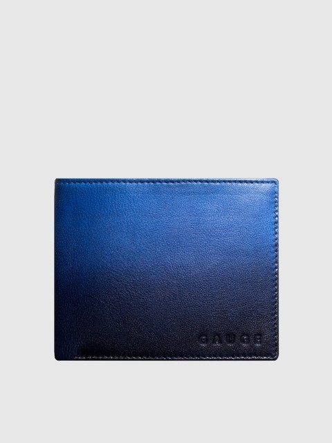 

Gauge Machine Men Blue & Brown Textured Leather Two Fold Wallet