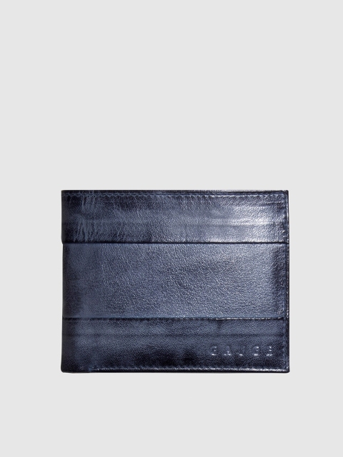 

Gauge Machine Men Grey & Black Two-Tone Textured Two-Fold Wallet