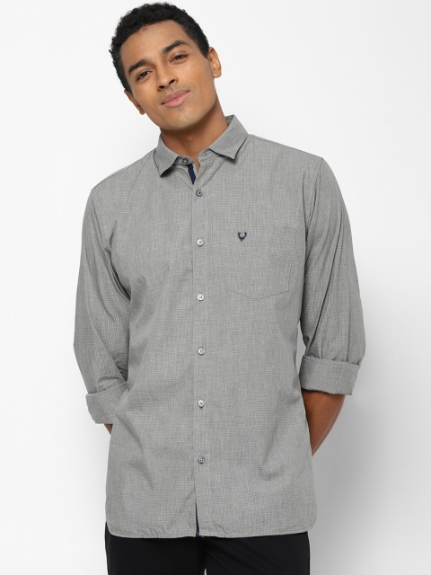 

Allen Solly Men Grey Textured Casual Shirt