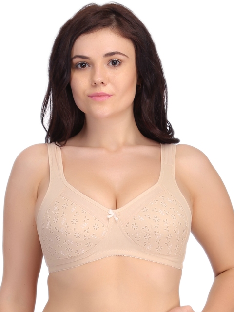 

Clovia Beige Full-Coverage Bra BR0582P2442B
