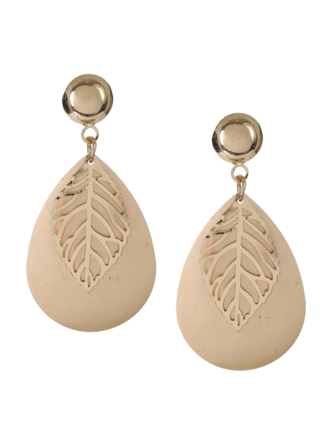 

Mali Fionna Gold-Toned Contemporary Filigree Drop Earrings