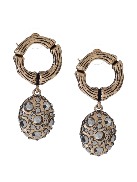 

Mali Fionna Gold-Toned Contemporary Drop Earrings