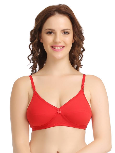 

Clovia Red Medium-Coverage Bra BR0617P044