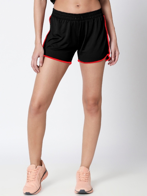 

Blacksmith Women Black Mid-Rise Biker Shorts
