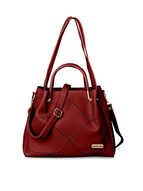 

LOREM Red PU Structured Shoulder Bag