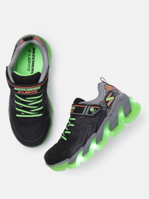 

Skechers Boys Black and Lime Green S LIGHTS-MEGA-SURGE Sneakers
