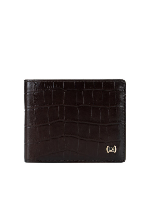 

Da Milano Men Brown Solid Leather Two Fold Wallet