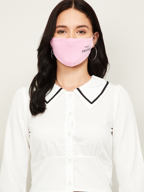 

Ginger by Lifestyle Women Pack Of 2 Printed 2-Ply Reusable Cotton Cloth Masks, Pink