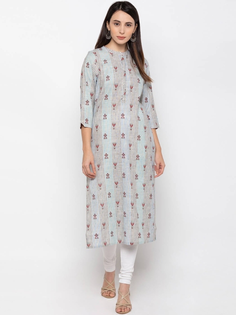 

ZOLA Women Blue & Red Ethnic Motifs Printed Kurta