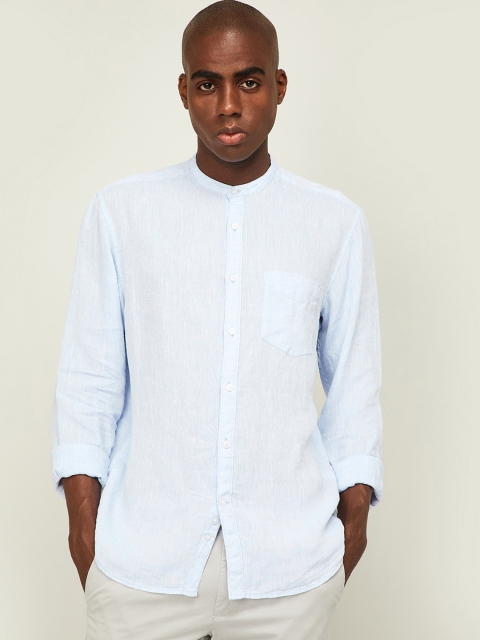 

CODE by Lifestyle Men Blue Slim Fit Casual Linen Shirt