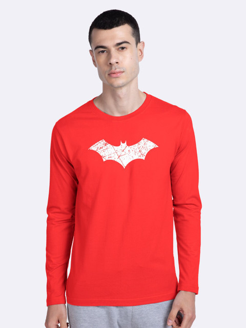 

Bewakoof Men Red & White Batman Printed Cotton T-shirt