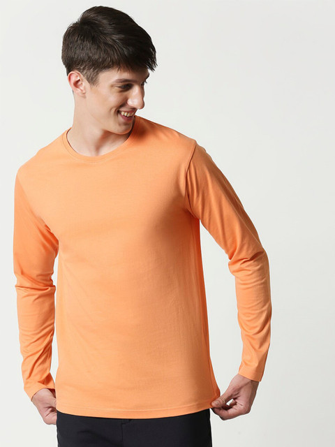 

Bewakoof Men Orange Cotton T-shirt