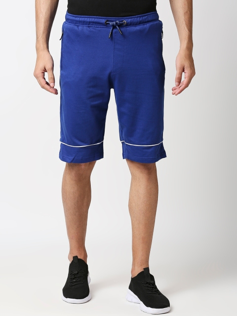 

Bewakoof Men Blue Mid-Rise Regular Shorts