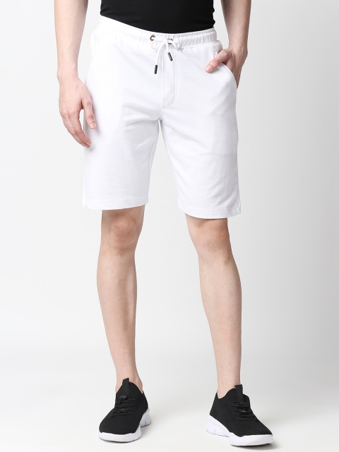 

Bewakoof Men White Mid-Rise Regular Shorts