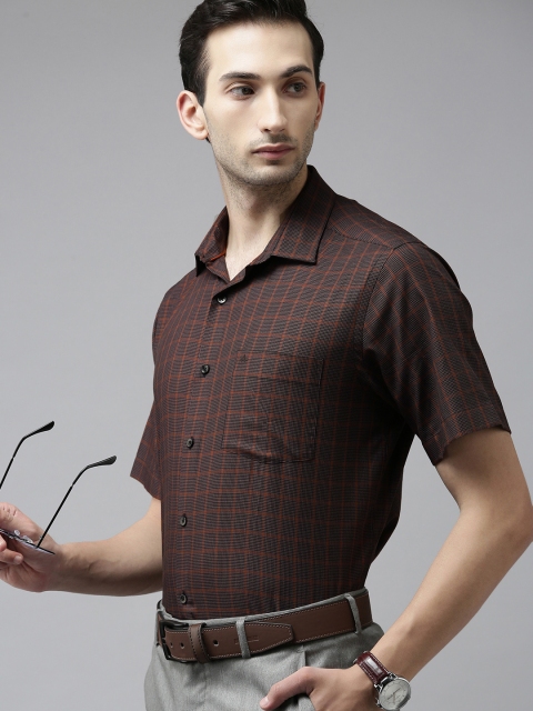 

Arrow Men Brown Opaque Checked Formal Shirt