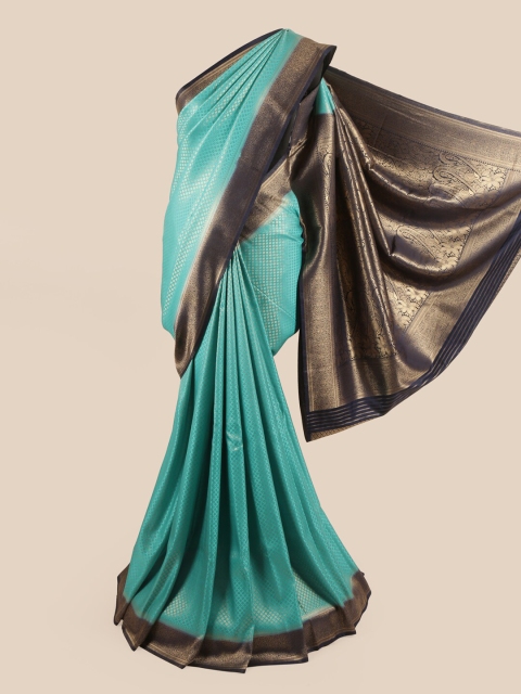 

Pothys Blue & Black Ethnic Motifs Zari Art Silk Banarasi Saree