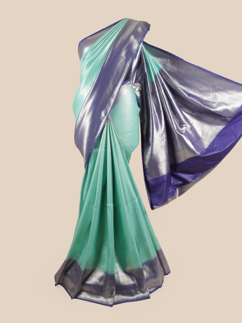 

Pothys Woman Sea Green & Blue Woven Design Zari Art Silk Saree