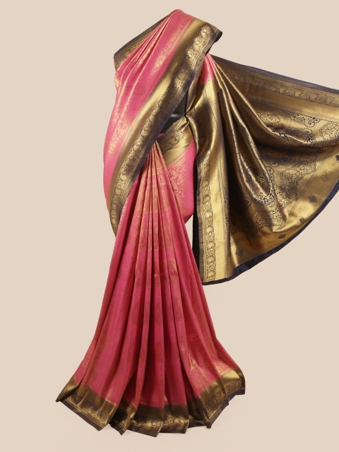 

Pothys Magenta & Navy Blue Woven Design Zari Art Silk Saree