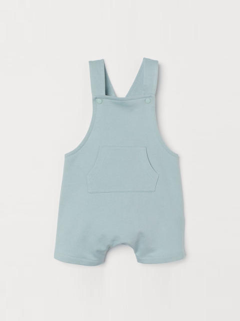 

H&M Girls Green Cotton Dungaree Shorts