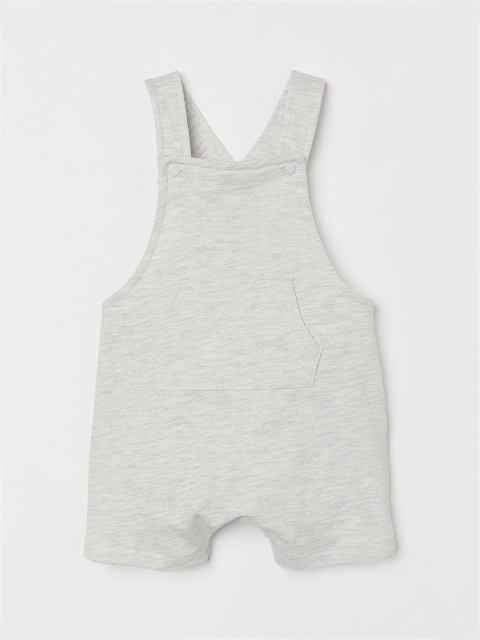 

H&M Girls Grey Cotton dungaree shorts