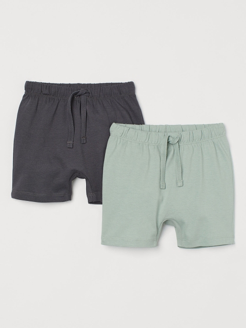 

H&M Boys Green & Grey 2-pack jersey shorts
