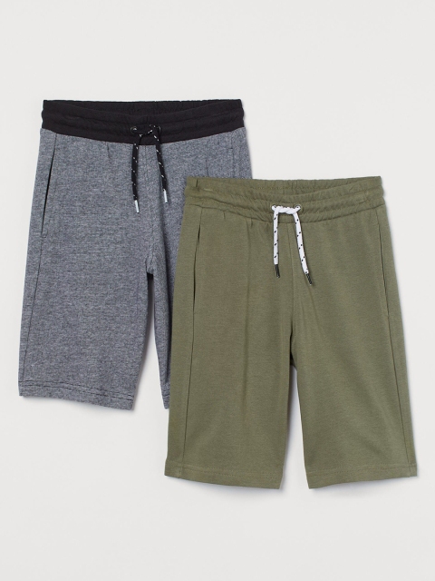 

H&M Pack of 2 Boys Sweatshirt Shorts, Green