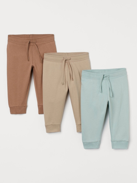 

H&M Girls 3-Pack Cotton Sweatpants, Turquoise blue