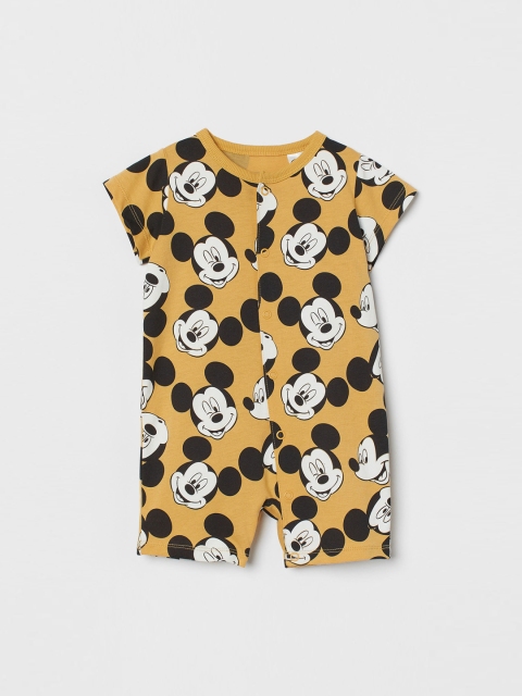 

H&M Girls Beige Printed all-in-one pyjamas