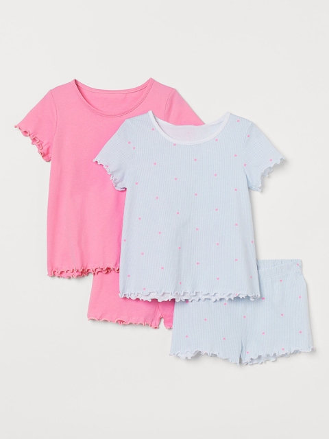 

H&M Girls 2-pack cotton pyjamas, Pink
