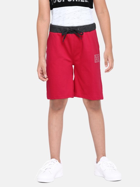 

HERE&NOW Boys Maroon Pure Cotton Regular Shorts