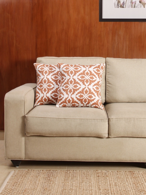 

House This Brown Set of 2 Printed 16"x16" Square Cushion Covers