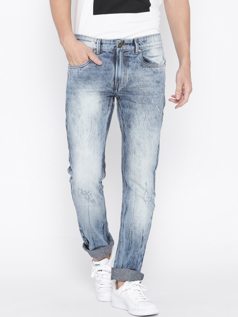 

People Men Blue Slim Fit Mid-Rise Jeans