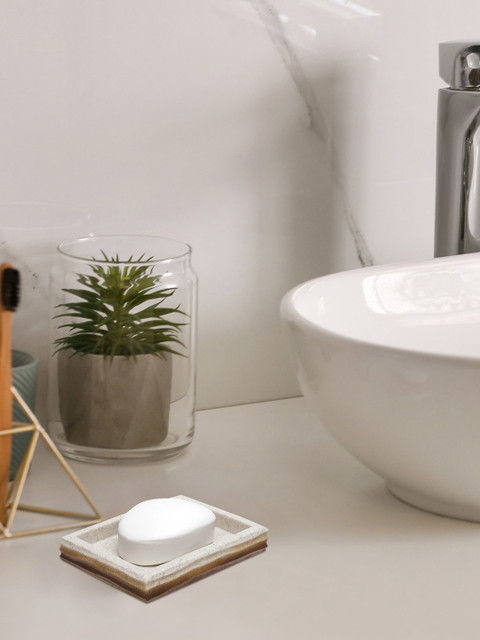 

OBSESSIONS Brown & Beige Solid Soap Dish