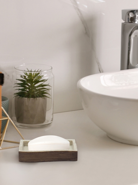 

OBSESSIONS Brown & Beige Solid Soap Dish