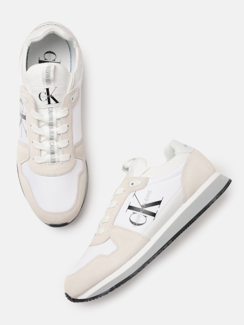 

Calvin Klein Men White NY-LTH Colourblocked Sneakers