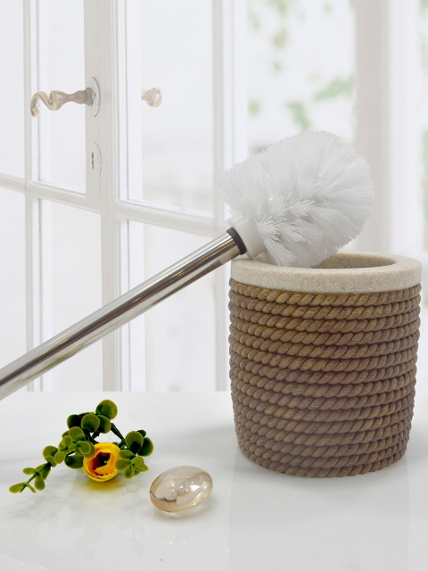 

Obsessions Brown Polyresin Toilet Brush With Holder