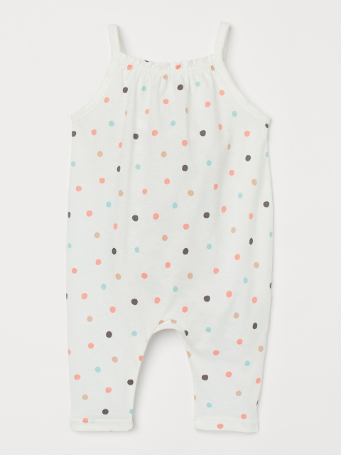 

H&M Girls White Patterned romper suit