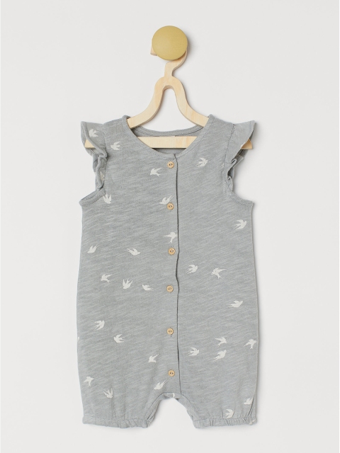 

H&M Girls Grey Patterned Romper Suit