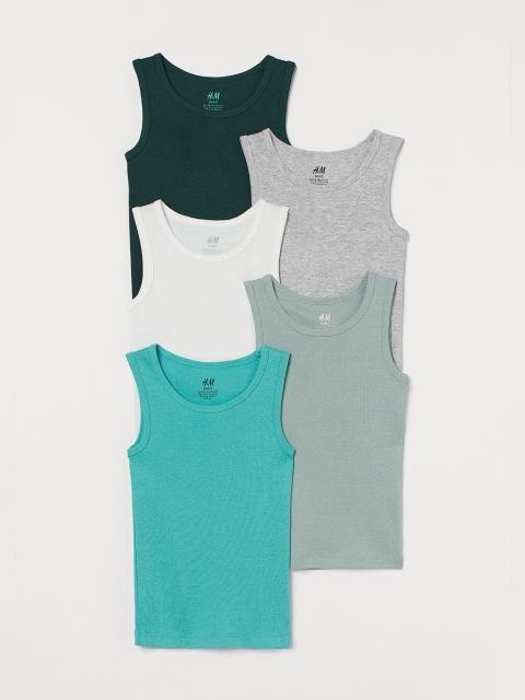 

H&M Boys White 5 Slim Fit T-shirt