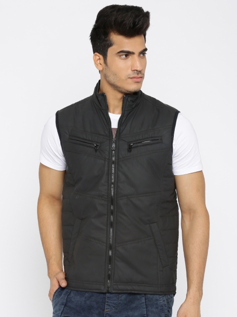 

People Black Sleeveless Padded Jacket