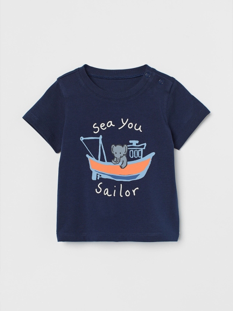 

H&M Boys Blue Printed T-shirt