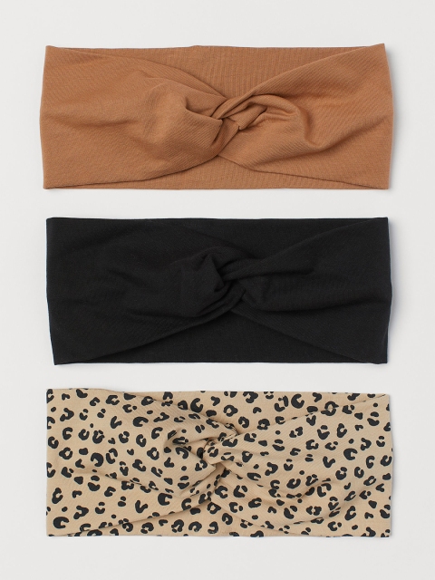 

H&M Girls Black & Beige 3-pack hairbands