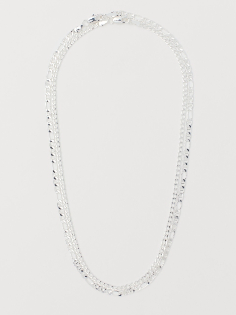 

H&M Men Set of 2 Silver Plated Chain