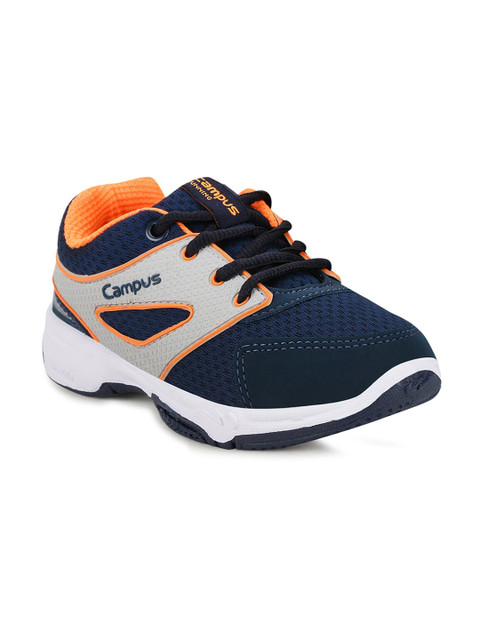 

Campus Kids Blue & Orange Patterned Mesh Running Shoes