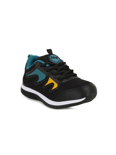 

Campus Unisex Kids Black & Turquoise Blue Mesh Round Toe Running Shoes