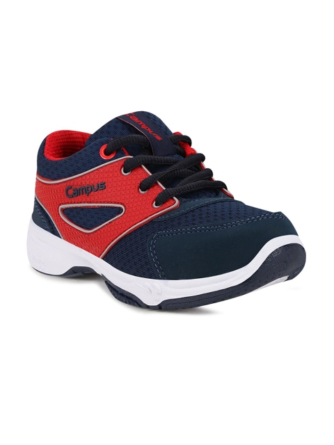 

Campus Unisex Kids Navy Blue & Red Mesh Round Running Shoes